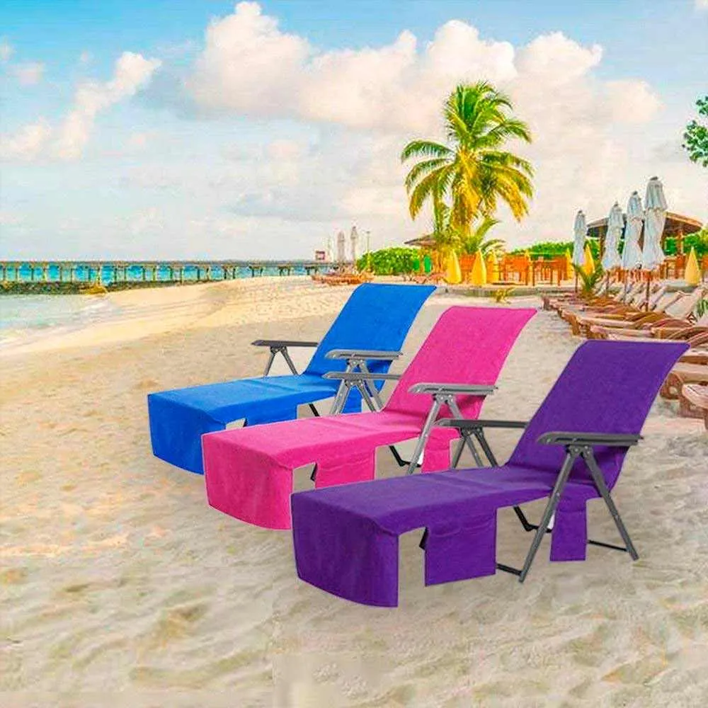 lounge towel πετσέτα ξαπλώστρας με θήκες