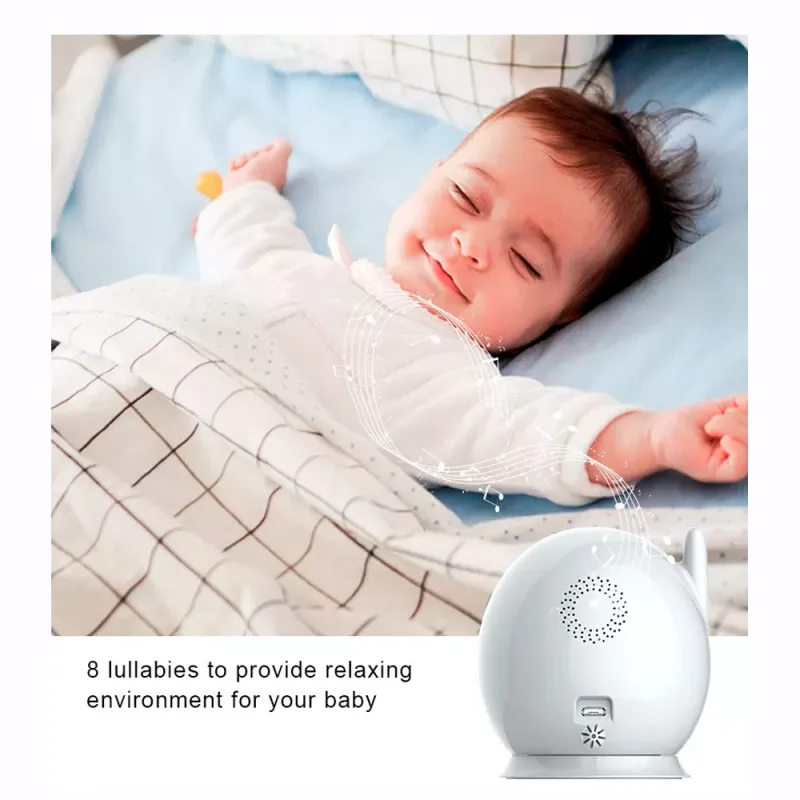 baby intercom with camera & audio 4.5 inches