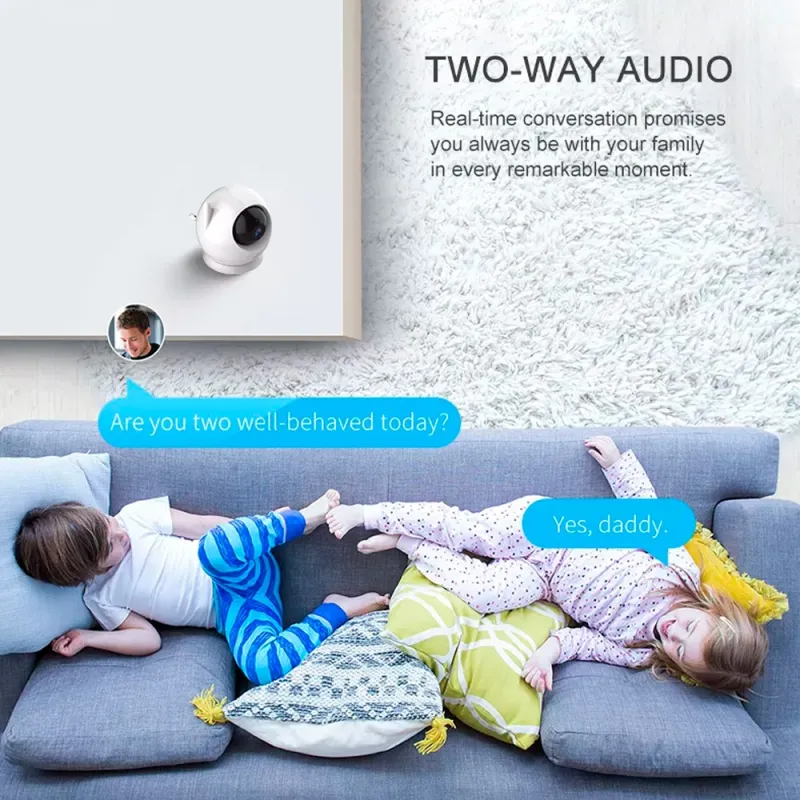 baby intercom with camera & audio 4.5 inches