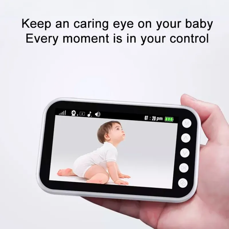 baby intercom with camera & audio 4.5 inches