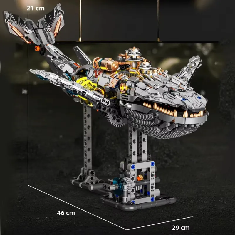 Mechanical Whale Building Blocks Set