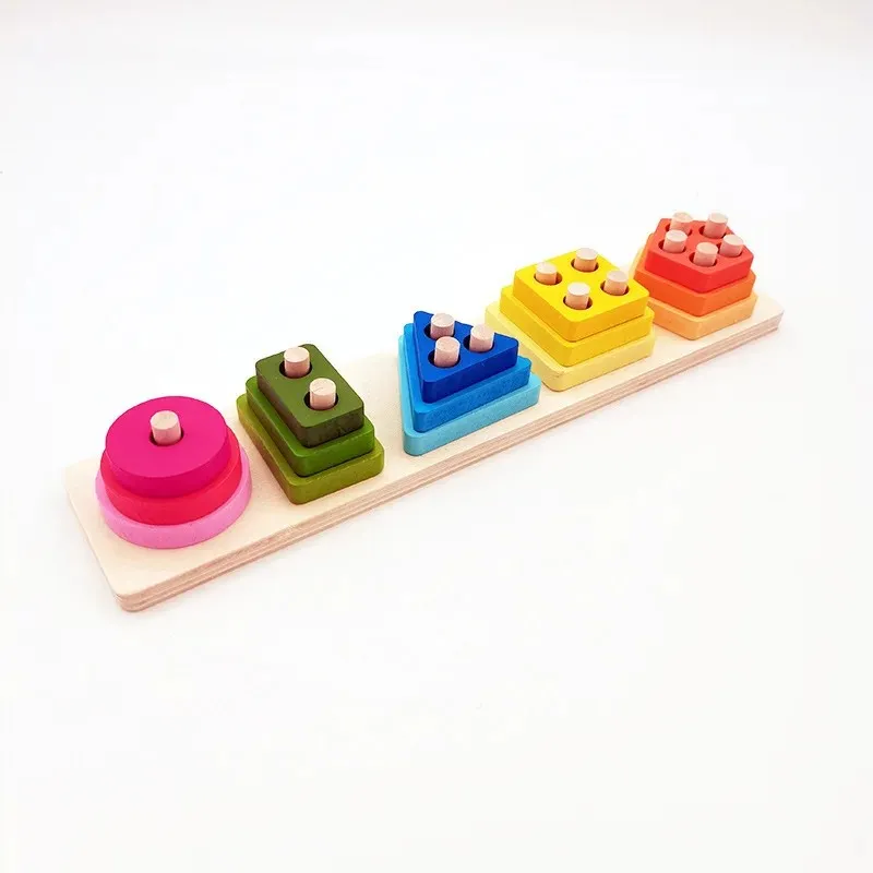 Ξύλινο εκπαιδευτικό παιχνίδι ταξινόμησης σχημάτων