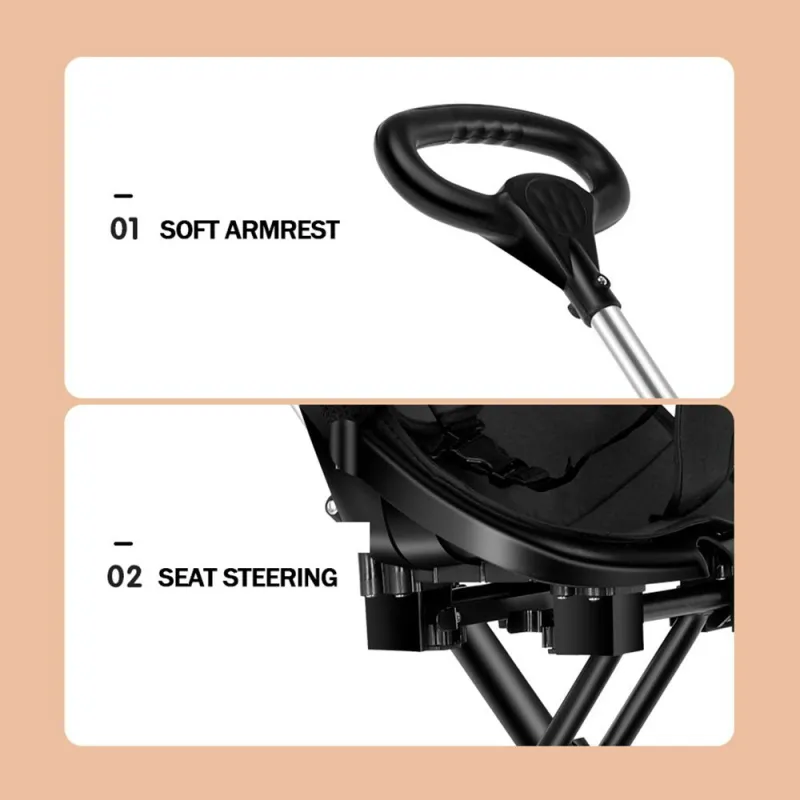 lightweight baby stroller with 4 wheels
