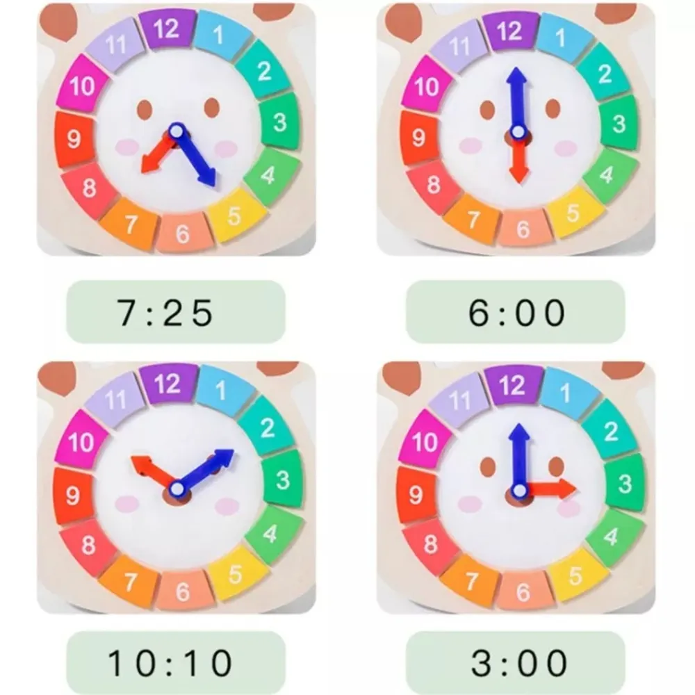 εκπαιδευτικό ξύλινο ρολόι puzzle