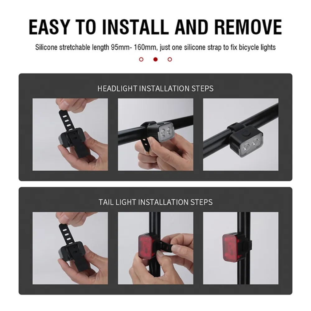 Bike Front and Rear Light Set