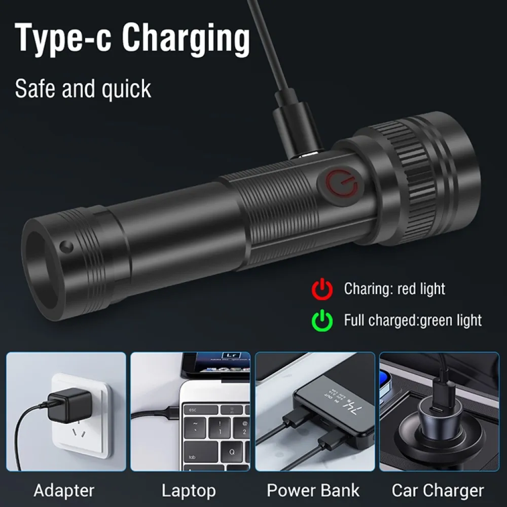 Φακός LED με Ρυθμιζόμενη Εστίαση