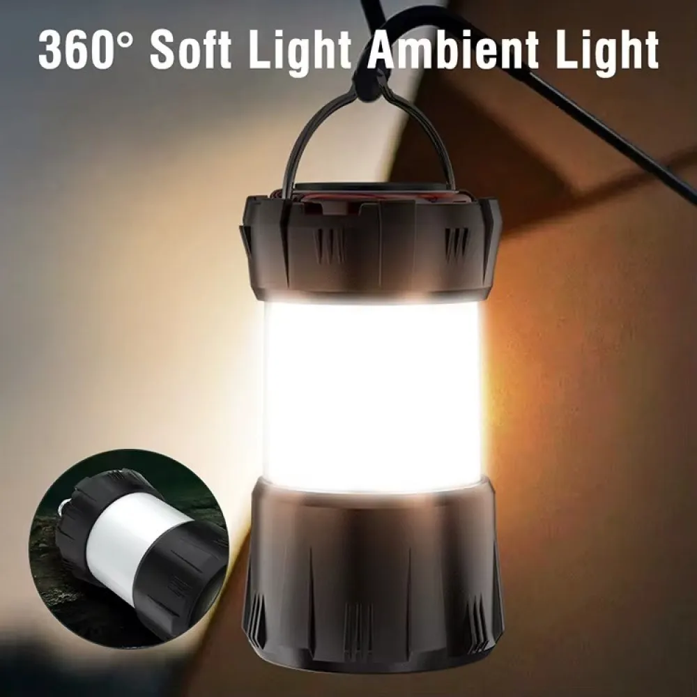Επαναφορτιζόμενη Λάμπα Camping με Γάντζο & USB Φόρτιση