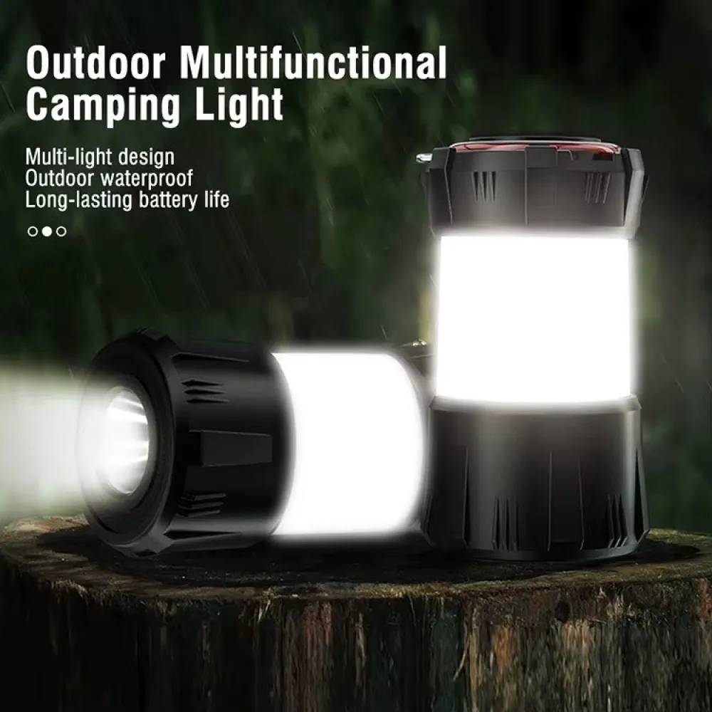 Επαναφορτιζόμενη Λάμπα Camping με Γάντζο & USB Φόρτιση