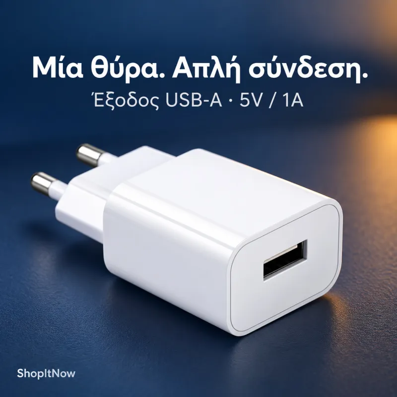 Αντάπτορας ασφαλούς φόρτισης 5V/1A