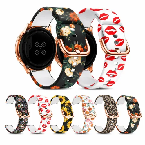 Silicone strap with pattern 22mm