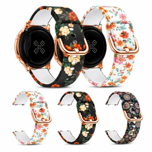 silicone strap with pattern 20mm