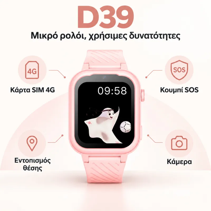 smartwatch D39 4G παιδικό