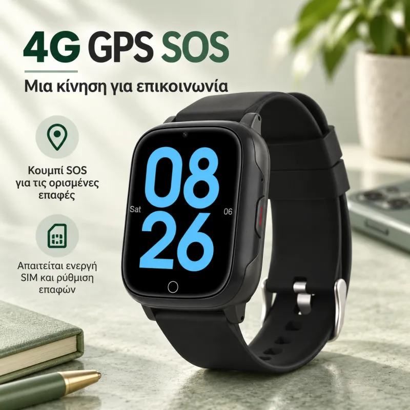 Smartwatch ηλικιωμένων 4G GPS SOS