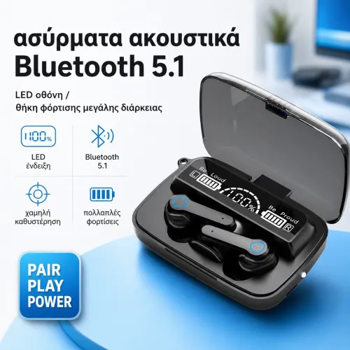Ασύρματα Ακουστικά Bluetooth M19
