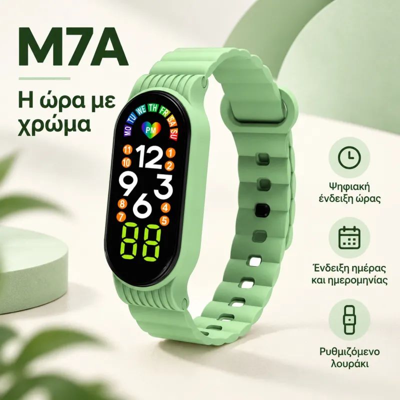 M7A ψηφιακό ρολόι