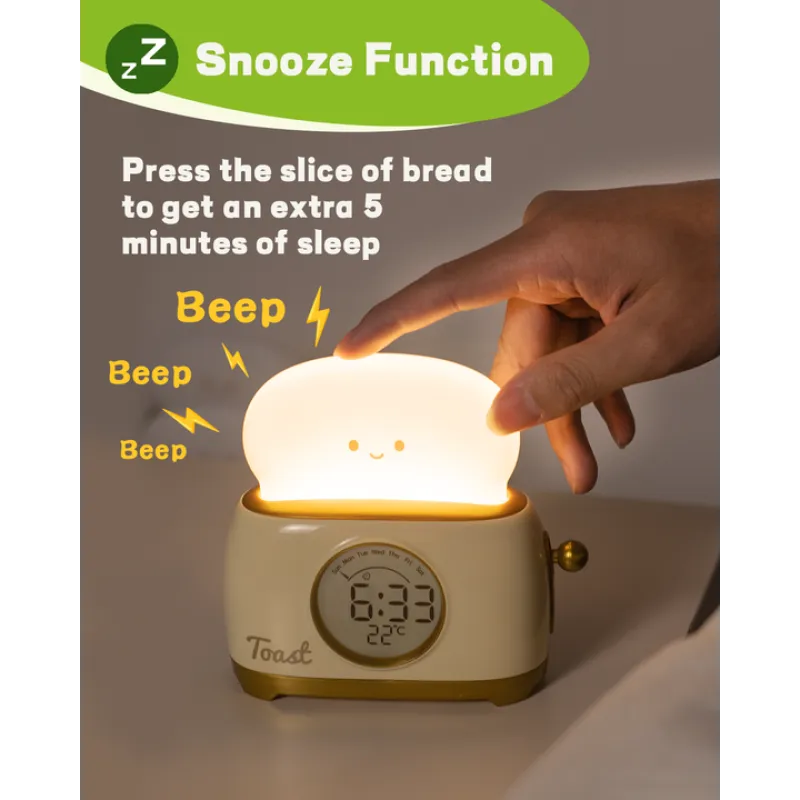 Luminous Clock-Toaster with LED Lighting